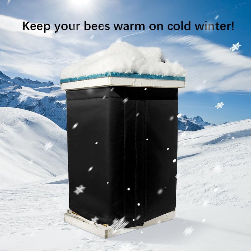 witbee Bee Hive Wrap, Winter Hives Beekeeping Supplies fit 1 Deep Hives with 1 Medium Hive Box, Winter Protection Cover 600D Oxford Insulated Cover, Lightweight, Reusable (81"x15.7") - Image 5
